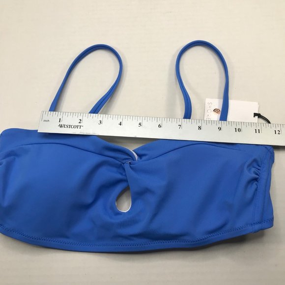 Shade And Shore Women's Size Medium 8-10 Twist Front Keyhole Bralette Bikini New - Picture 8 of 16